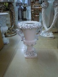 Florero y placas de encargo de la porcelana de la forma del diamante para la decoración