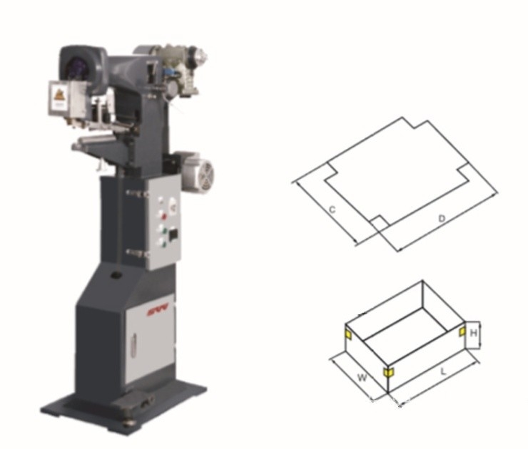 Máquina eléctrica de pegado de adhesivos para cajas de papel de un solo brazo cajas de cartón rígidas para la fabricación de máquinas cajas de esquina de cinta adhesiva