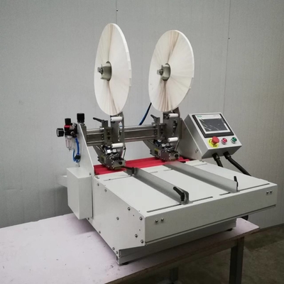 Cinta echada a un lado doble semi automática que pega la máquina con la pantalla táctil del PLC