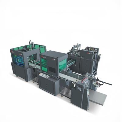 Línea automática de fabricación de cajas rígidas PM, producción de cajas con tapa de cajón magnética de 30PCS/Min con PLC y componentes centrales de motor de 20KW
